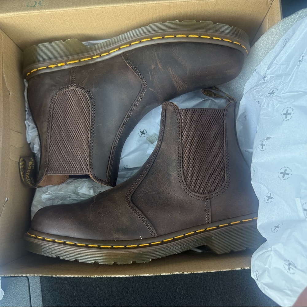 Dr. Martens Dark Brown Leather Chelsea Boots